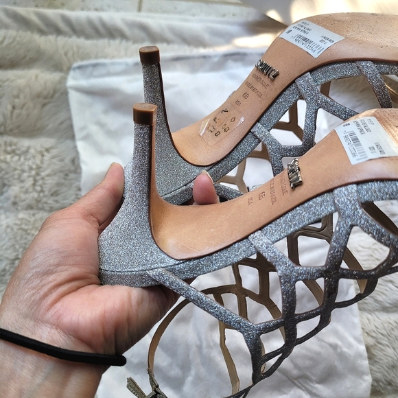 🍒EUC🍒 SCHUTZ GLITTER CAGE HEELS - Picture 12 of 15